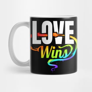 LGBTQ Love Wins Logo For Pride Month Mug